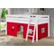 Alaterre Furniture Roxy Twin Wood Junior Loft Bed with White with Red and Blue Tent AJRX10WHATRBL - alternate 2